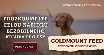 Goldmount Feed - bezobilné krmivo pro psy z Jeseníků